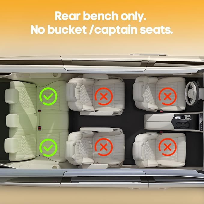 Large Dog Car Seat, Back Seat Extender for Dogs with Hard Bottom | Waterproof Medium Carseat for Dogs with 3 Mesh Windows, Pet Seat Cover for Cars, Trucks and SUVs