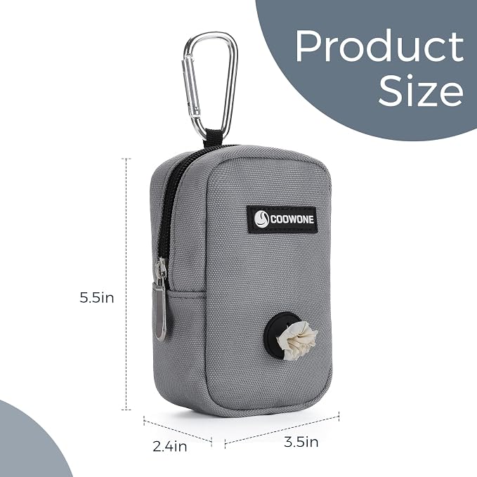 Dog Treat Pouch with Clip, Treat Pouches for Pet Training, Small Dog Treat Container Treat Bag for Leash, Waterproof Dog Treat Bag, Hands-free Training Pouch