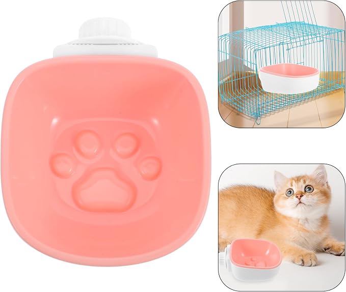 jojofuny Wall Mounted Abs Pet Food and Water Bowl for Small Animals and Dogs, Easy to Maintain Feeding Bowl Suitable for Indoor Use