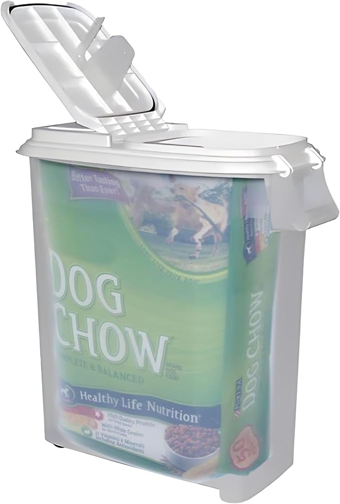 Buddeez 80-Quart Roll-Away Pet and Large Animal Food Dispenser with Scoop