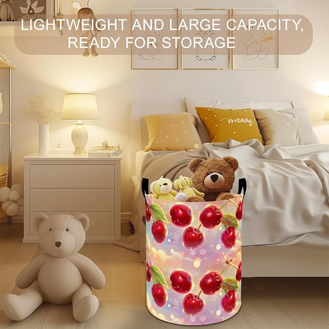 Axolotl Laundry Basket Hamper 19.7"x15.8", Axolotl Cartoon Foldable Waterproof Oxford Clothes Storage Bucket for Room Bathroom Bedroom Nursery Decor, Toy Organizer Bins Gifts for Kids Boys Girls