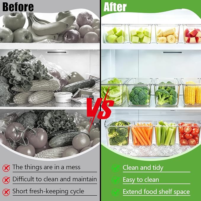 OBTANIM 16 Inch Ice Chilled Condiment Server Caddy Plastic Clear Food Storage Container Garnish Tray with Lid and 5 Removable Compartments for Bar Party Fruit Salad