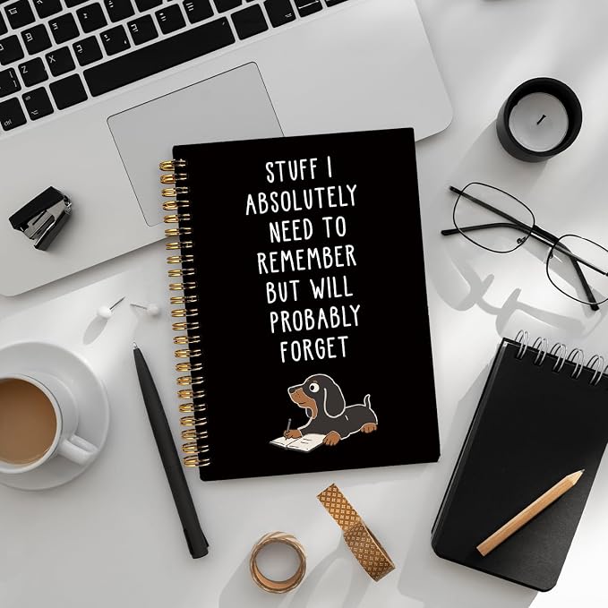 Funny Dachshund Notebook Gifts for Women & Men | Dachshund Spiral Notebook Journal, Funny Weiner Dog Gifts, Sausage Doxie Dog Gift, 5.5x8.3 Inch