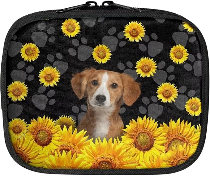 Dog First Aid Kit Bag Cute Sunflower Puppy Pattern Emergency Kit Pet First Aid Kit for Dogs Travel,Home Office Car First Aid Kit Bag Empty Emergency Survival Kit Bag,Dog Medical Kit