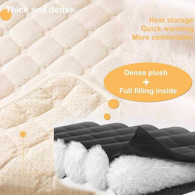 Polyester Flannel Recliner Cover, Non-Slip with 2 Side Pockets | Soft short-pile polyester with silicone backing guards armrests from pet scratches; thick one-piece cover, machine washable.