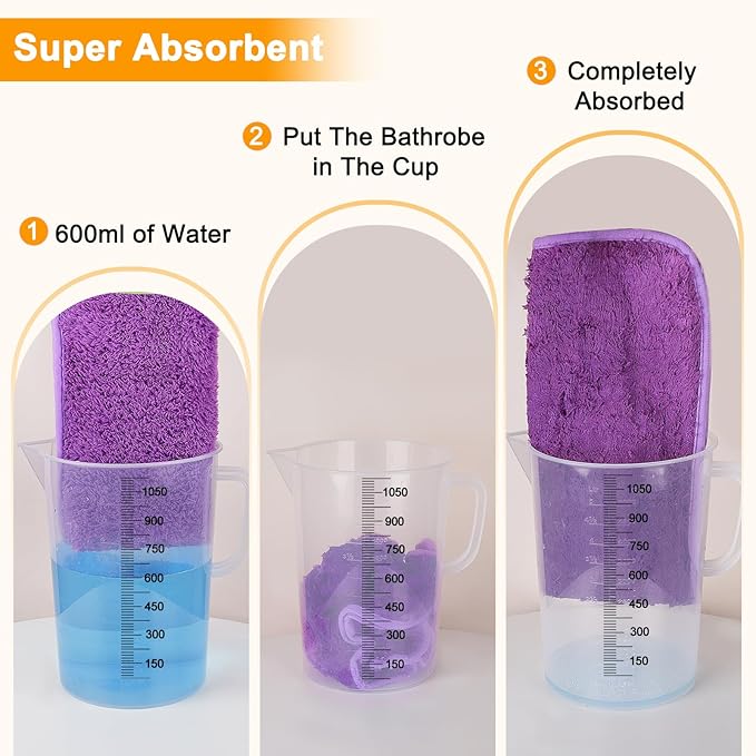 Dog Bathrobe Super Absorbent Dog Towels Large Quick Drying Robes for After Bath Soft Adjustable Warm Keeping Dogs Towel(S-XXL)