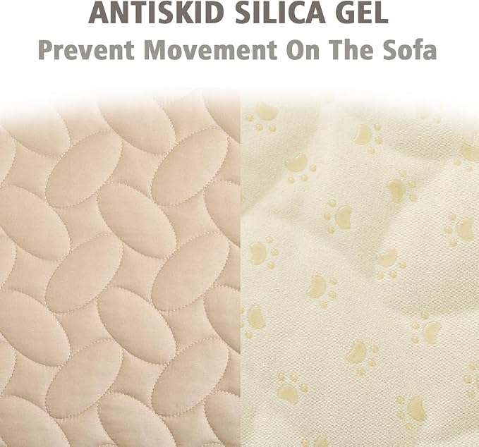 Ameritex Waterproof Pet Bed Cover Anti-Slip Dog Bed Blanket for Sofa and Furniture Waterproof New Pattern Design (Beige, 30x90 Inch (Pack of 1))