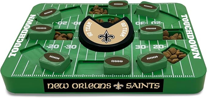 Pets First NFL NEW Orleans Saints Large Puzzle Toy, Dog Puzzle Treat Toy, New Large Size, Interactive Dog Treat Toy, Dog Slow Feeding Toy