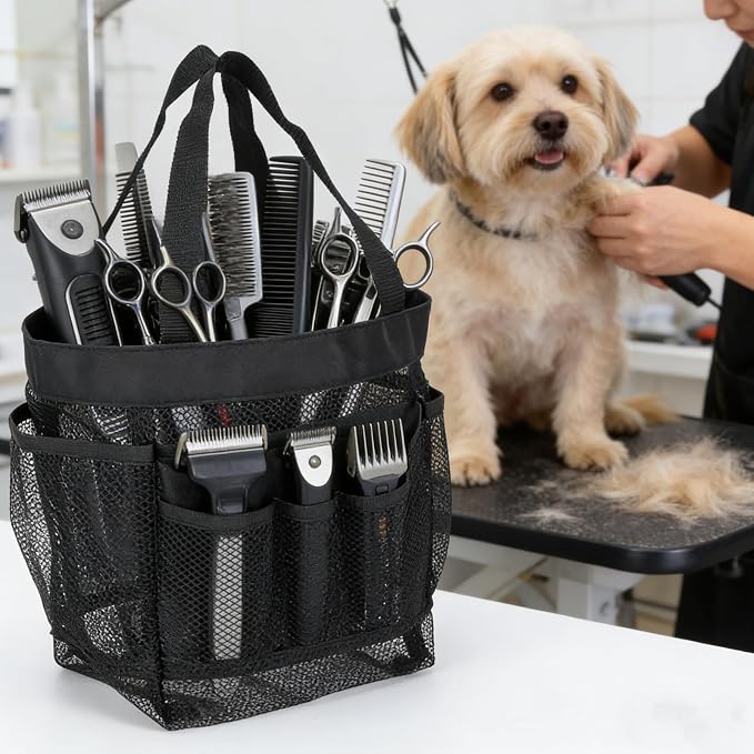 2 Pcs Dog Grooming Bag,Dog Travel Bag for Supplies,Pet Bathing Storage Tote for Cat Supply Organizer,Grooming Tools Kit Accessories