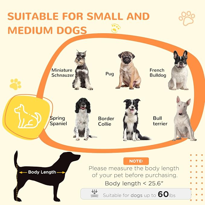 PawHut Dog Crate Furniture Side End Table with Storage, 41" Modern Wooden Dog Kennel Furniture with Double Doors for Small and Medium Dogs, White | Wooden Dog Kennel Furniture, Double Doors, for Small and Medium Dogs