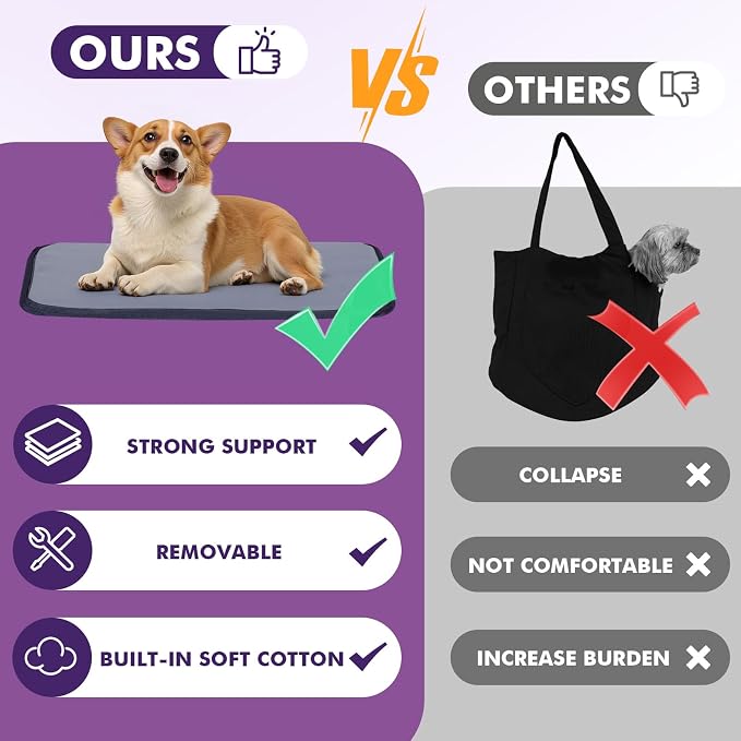 Pawaboo Dog Purse Carrier for Small Dogs with Pocket,Up to 11Lbs | Lightweight & Portable Dog Tote Bag Carrier Purses,Soft Sided Design,Front Pocket for Storage Travel Shopping Navy Blue