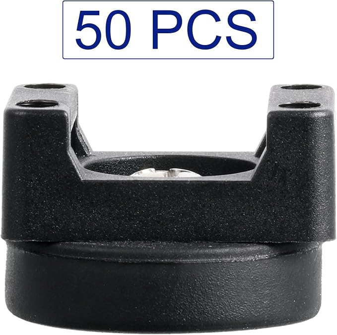 Yookeer 50 Pcs Magnetic Zip Tie Mount Cable Clips Black,22 Mm | Multipurpose Cable Clips Wire holder for Electrical Wiring, Magnet Base for Metal Surfaces, Without Drilling, Reusable