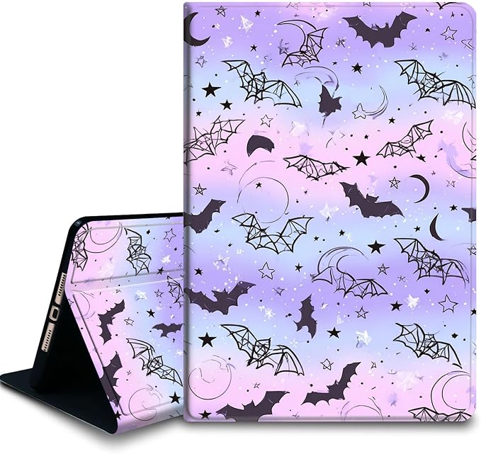 Bxgolkgd Tablet Case for Samsung Galaxy Tab A 10.1 Inch 2016(SM-T580/T585/T587),Shockproof Stand Cover with Heat Dissipation,Auto Wake/Sleep Function,Purple Starry Sky Bat
