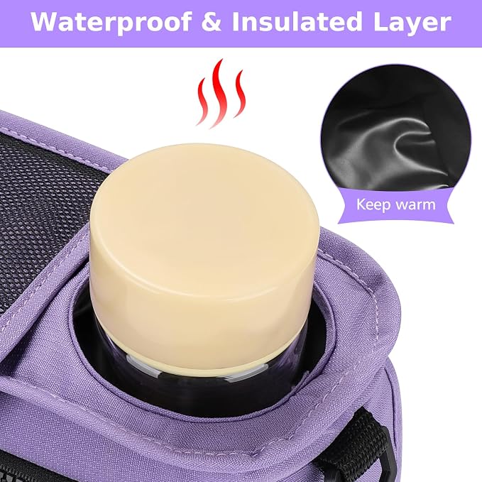 Accmor Universal Stroller Organizer with Insulated Cup Holder Detachable Phone Bag and Shoulder Strap,Stroller Bag Caddy Organizer for Uppababy, Baby Jogger, Britax Strollers