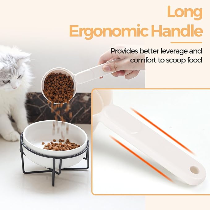 ComSaf Dog Food Scoop 1 Cup Size, Pet Food Measuring Cup for Dogs and Cats | Pet Food Scooper, One-Cup Portion Measure, Long Handle, Dry Kibble, For Feed Storage Bins, Dishwasher Safe