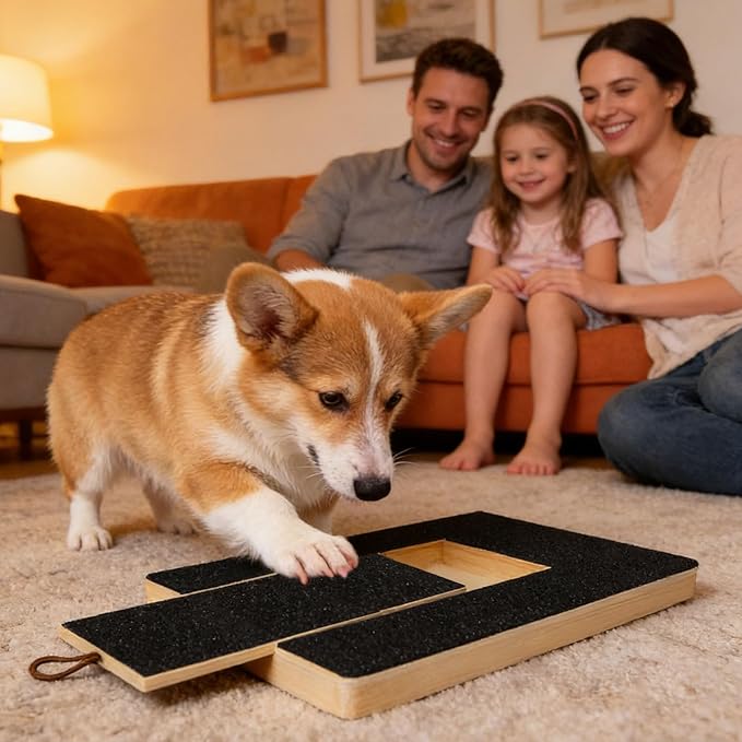 Dog Scratch Board with Treat Box | Calming Nail Trim Pad | Wood Stress Free Dog Nail Scratchs Pad, for Breeds Large and Small Dogs Cats Play Stimulation Boredom