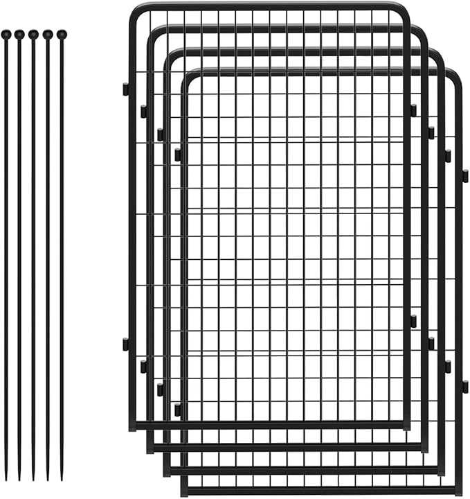 FXW Rollick Dog Playpen, Indoor, Yard & RV Camping, 45" H, 4 Panels | Easy setup, Heavy-duty, DIY layouts, for Large Dogs, Patented