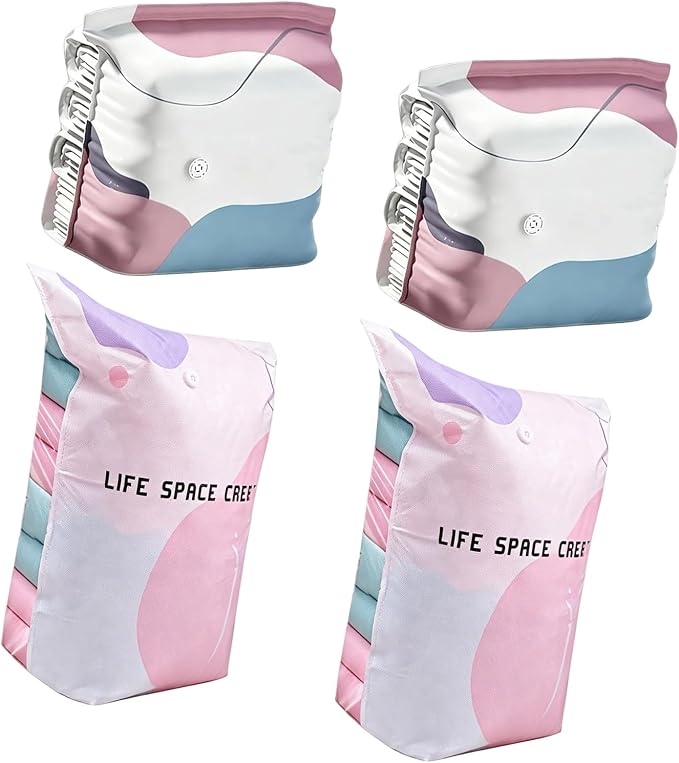 Moving Ready Vacuum Storage Bags for Bedding and Clothes Organizers for Dorm Home Travel Storage Clothes Organizers