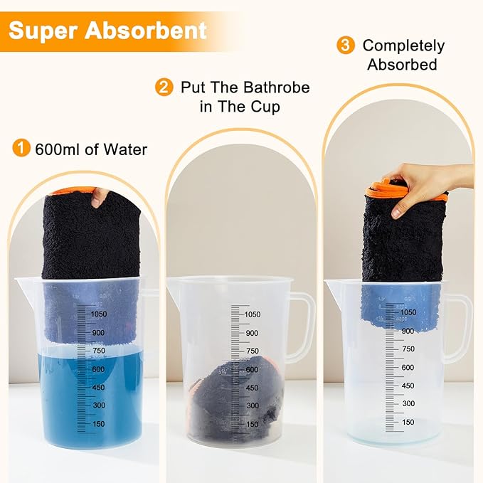 Dog Bathrobe Super Absorbent Dog Towels Large Quick Drying Robes for After Bath Soft Adjustable Warm Keeping Dogs Towel(S-XXL)