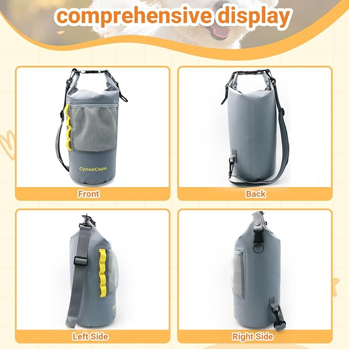 Dog Food Storage Bag for Camping Trips,Road Travel,Dog Boarding,Overnight Kibble Bag Carrier 10L,Portable,Leak-Proof,Airtight,Odor-Resistant,Wipe Clean (Bowl Not Included)