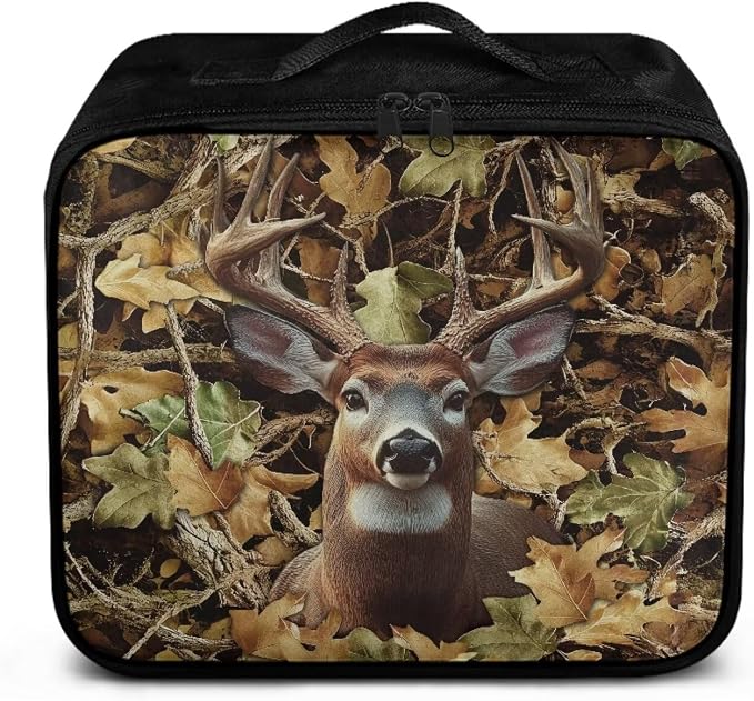 Rnyleeg Reindeer Hunting First Aid Bag Empty Portable First Aid Kit for Home Compact Trauma Medical Kits Medium Medication Storage Bag with Pockets