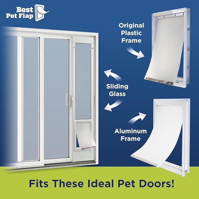 Best Pet Flap XL Replacement Dog Door Flap Compatible with Ideal Pet Products Designer Series DSPRFXL RFXLN - Measures 10.5" x 15" Longer Lasting, Most Energy Efficient, Less Shrinkage, BPA Free | Compatible with Ideal Pet Products Designer Series DSPR...