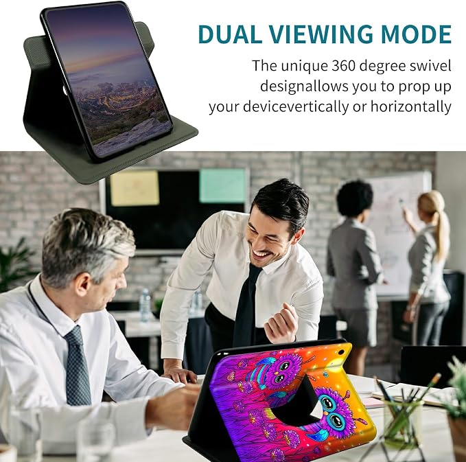 Case for Samsung Tab A11+ Plus 2026/Galaxy A9 Plus 11" 2024, 360 Degree Rotating Stand with Multi-Angle Vertical & Horizontal Viewing Shockproof Protective Shell for Women Men, Honey Sunset