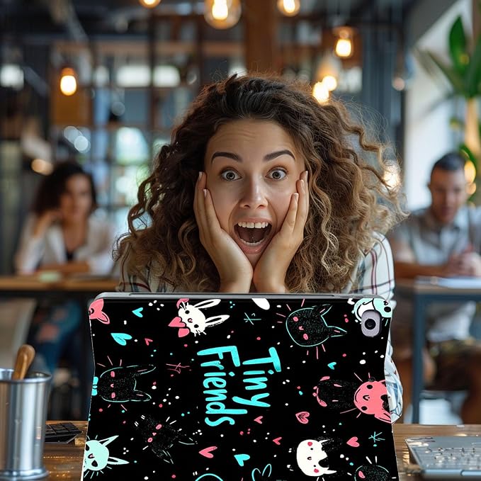 for Microsoft Surface Pro X/Pro X Plus-13 2019/2020/2021/2024 Tablet Case,Auto Wake/Sleep,Adjustable Stand Protective Cover - Cute Cartoon Animal