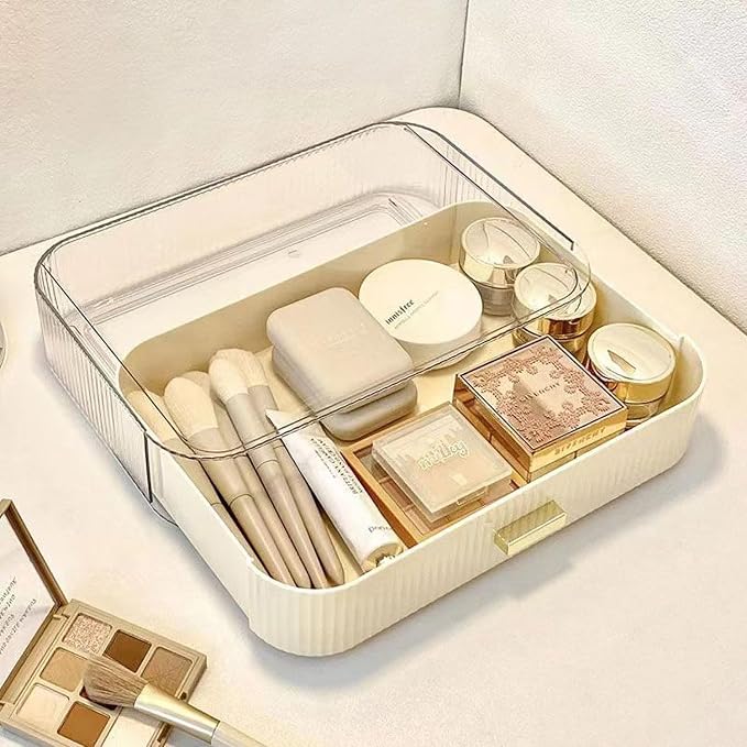 Stackable Makeup Storage Drawers, Bathroom Counter Organizer. | Drawers Can be Stacked, Cosmetic Display Case, Ideal for Make Up, Skincare, Perfume; Suitable for Dresser Top, Vanity