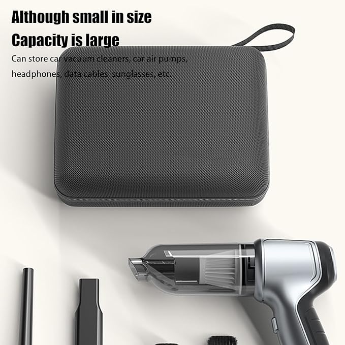 Car Vacuum Cleaner Storage Bag Portable Tool Storage Case, Portable Pouch | Car Vacuum Cleaner Tool Bag Zipper Closure, Pet Hair Organizer for Cleaner, Inflatable Pump, Earphone Cable, Sunglasses