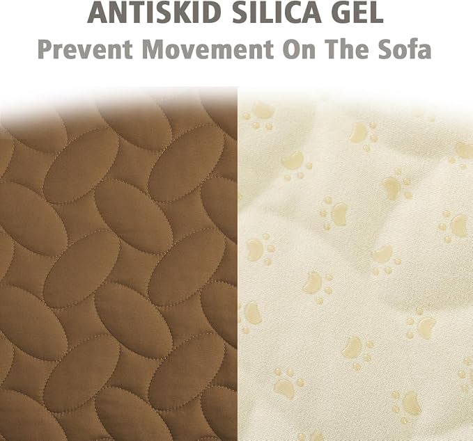 Ameritex Waterproof Pet Bed Cover Anti-Slip Dog Bed Blanket for Sofa and Furniture Waterproof New Pattern Design (Camel, 82x120 Inch (Pack of 1))