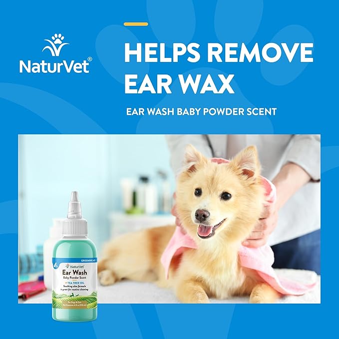 Ear Wash w/Tea Tree Oil (Aloe & Baby Powder scent) 4 oz