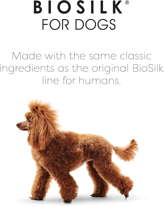 BioSilk for Dogs Silk Therapy Shampoo With Natural Coconut Oil | Sulfate and Paraben Free Natural Dog Shampoo, 12 Fl Oz - 6 Pack | Made in the USA