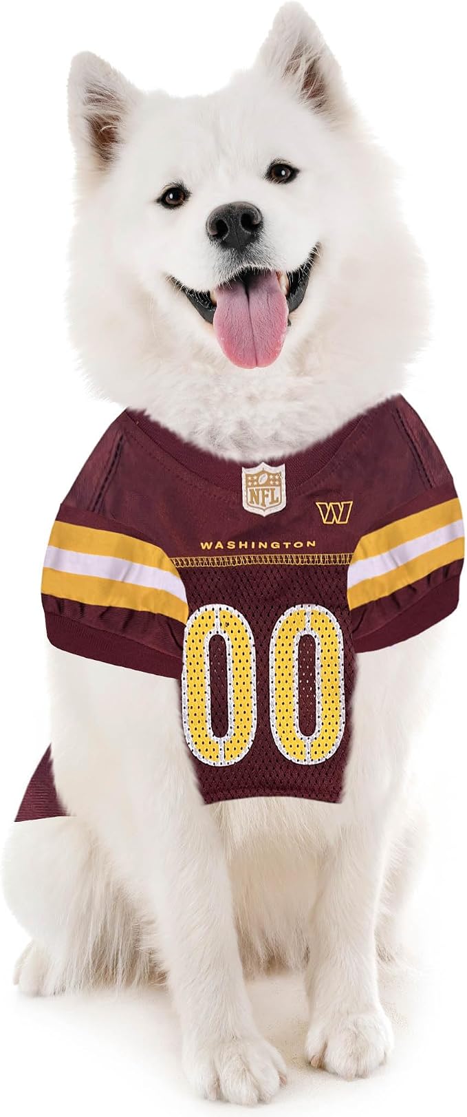 NFL Washington Commanders Dog Jersey, Size: X-Small. Best Football Jersey Costume for Dogs & Cats. Licensed Jersey Shirt.