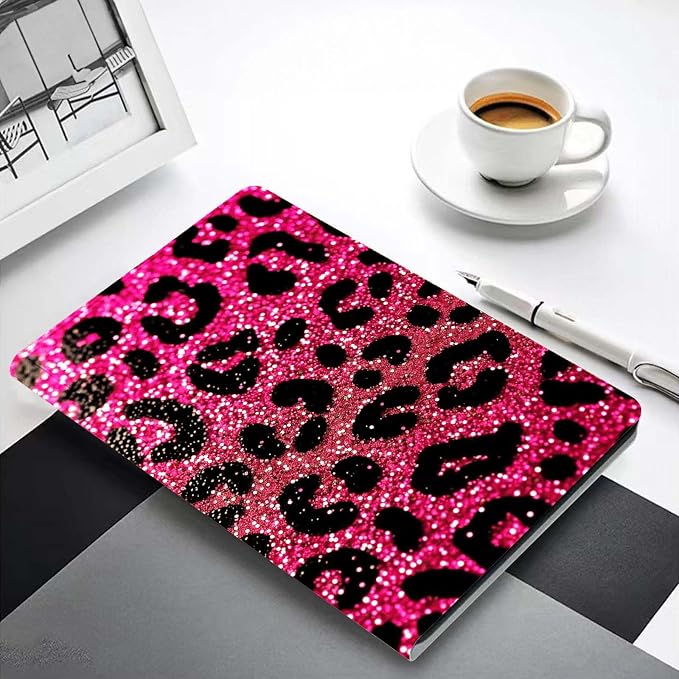 for Samsung Galaxy Tab A 8.0 2019(SM-T290/T295) Tablet Case,Premium Leather Folio Stand Auto Wake/Sleep,Multiple Viewing Stand,Hot Pink Leopard