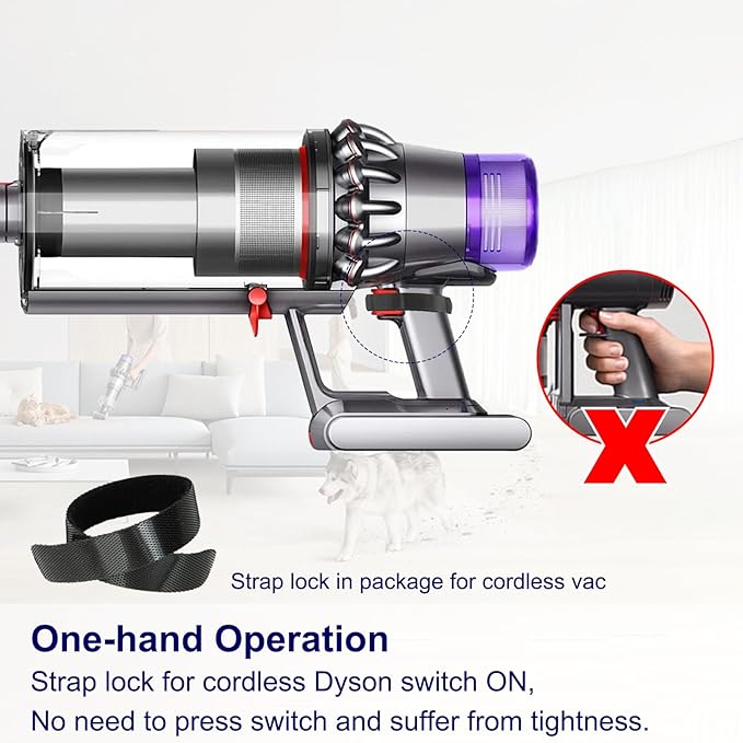 Dog Hair Vacuum Attachment for Dyson Vacuums, Pet Grooming Tool with Extension Hose and Adapter, Compatible with V6 V7 V8 V10 V11 V12 V15 Gen5 Animal Ball Upright Canister Cordless Stick Models