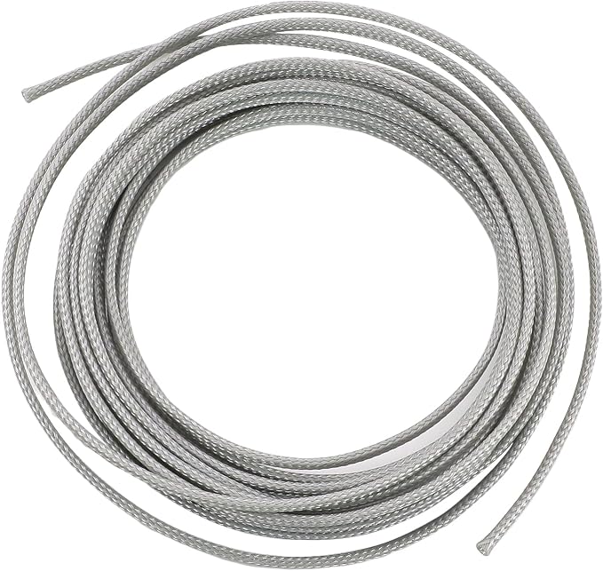 Jutagoss PET Expandable Braided Cable Sleeve, 16.4ft - 3/16 inch Gray Cable Management Sleeve, Wire Loom Tube Cord Protector for USB Cable, Power Cord, Audio Video and More, 1Pc