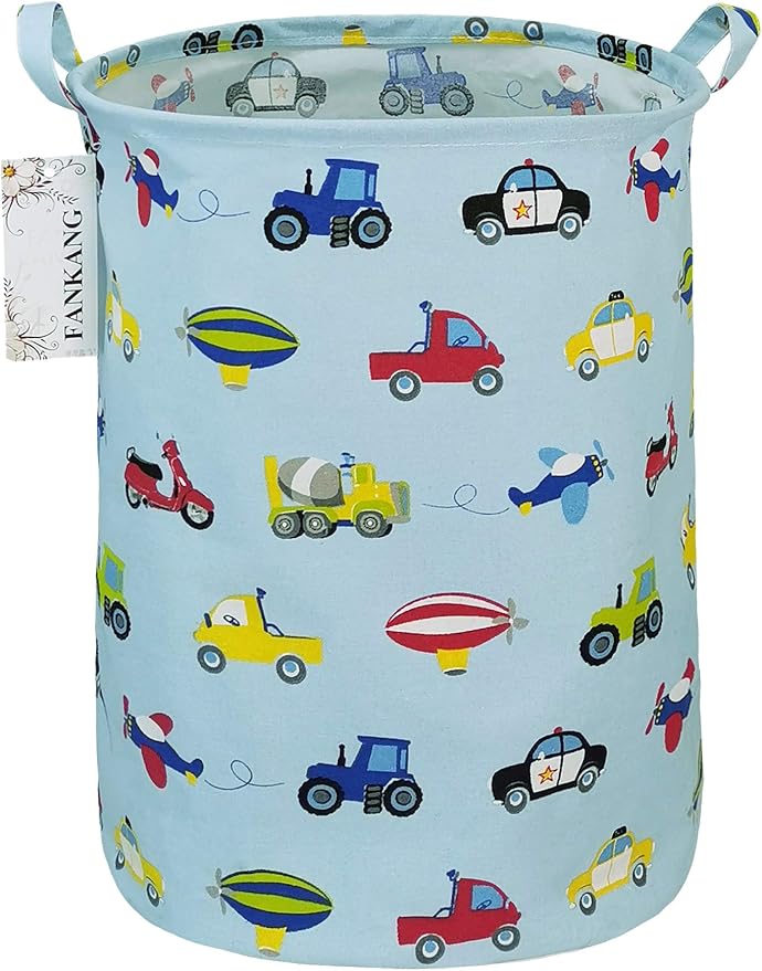 Storage Bin Foldable Nursery Organizer Basket Car | Foldable with Waterproof PE Coating Organizer Bin for Kids Boys and Girls,Office,Bedroom,Clothes