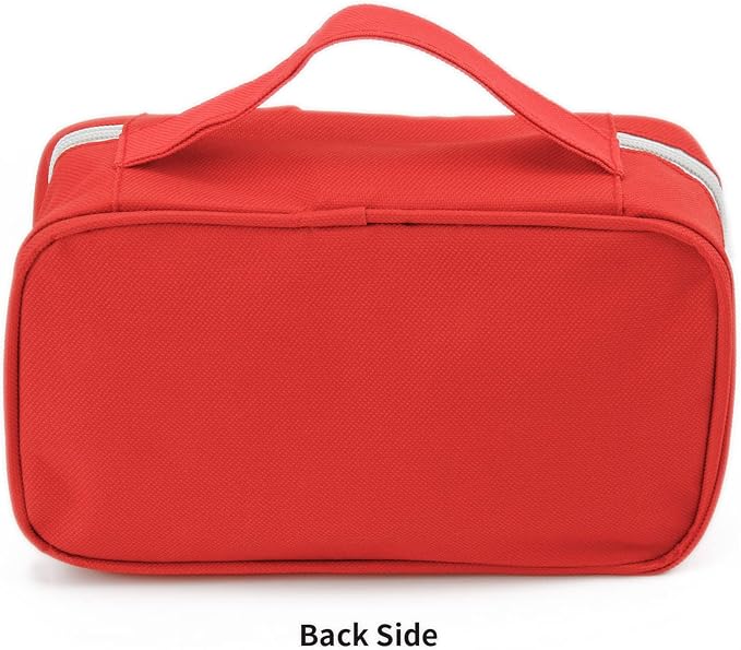 Portable Empty First Aid Kit Bag, Travel Medicine Pouch, Small Medical Bag (2 Pieces Red)
