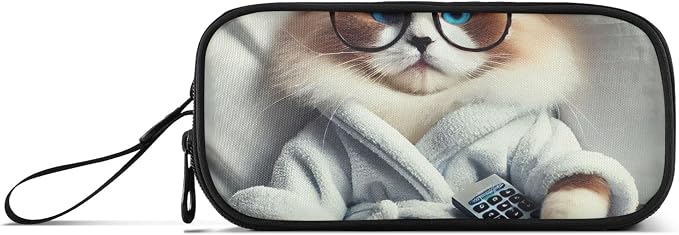 Cute Ragdoll Pet Cat Pencils Pouch Zipper Pencil Case Boys Pen Bags Teen Girls Animals Storage Pencil Bags Kids Back to School Supplies Organizer