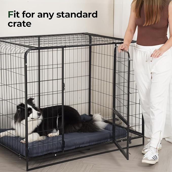 BALANCE Oxford Dog Bed for Extra Large Dogs, Waterproof Dogs Crates Pad Outdoor XL Dog Crate Mat, Wipe Clean & Easy Rinse, 42 inch