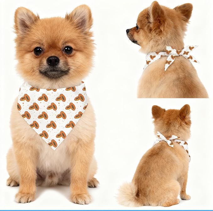 Papaya Dog Bandana, Tropical Fruit Pattern Pet Triangle Scarf for Small Medium Dogs, Cute Puppy Bandana for Daily Wear Walks Picnic Birthday Party Family Photos