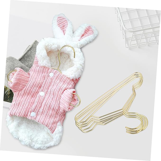 10Pcs Mini Dog Apparel Hangers Durable Hangers for Pet Clothes Nonslip Design Stylish Closet Organizer for Spaces