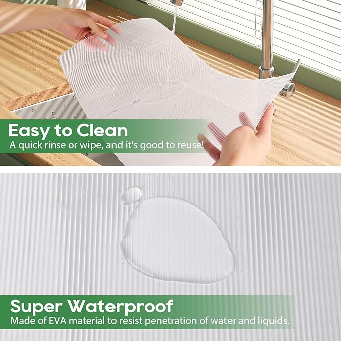 Anoak Shelf Liner, 14 Inches x 30 FT(360 Inch) Non-Slip Cabinet Liner, Washable Waterproof Durable Non Adhesive Shelf Liners for Kitchen, Drawer, Refrigerator