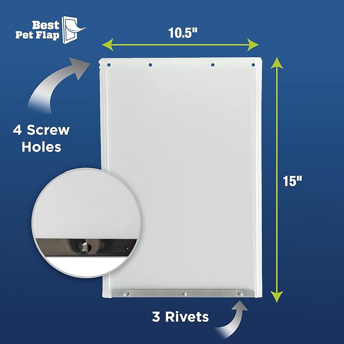Best Pet Flap XL Replacement Dog Door Flap Compatible with Ideal Pet Products Designer Series DSPRFXL RFXLN - Measures 10.5" x 15" Longer Lasting, Most Energy Efficient, Less Shrinkage, BPA Free | Compatible with Ideal Pet Products Designer Series DSPR...