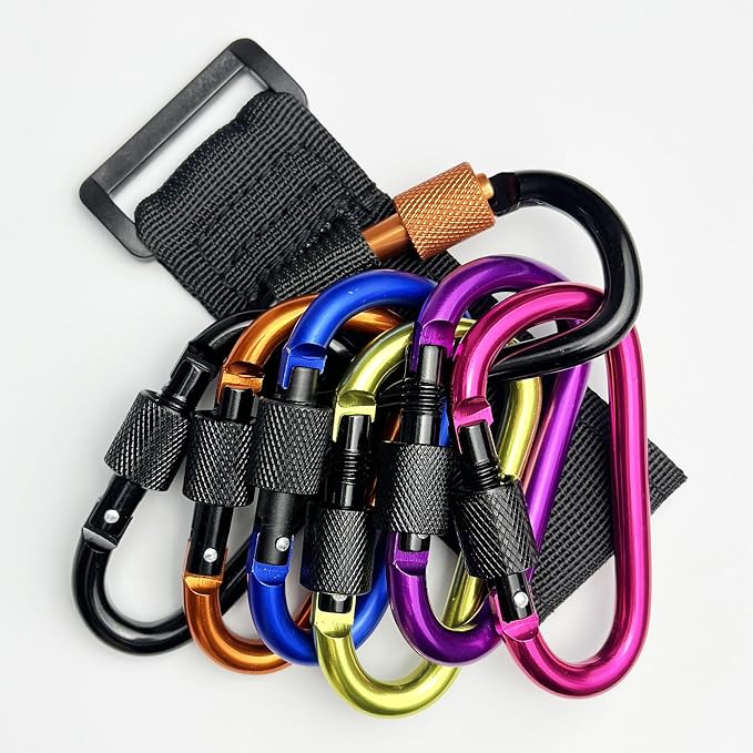 [Upgrade]Baby Stroller Hook with Locking, Carry 30 lbs per Stroller Clip, Baby Stroller Accessories & Car Seat Hook for Hanging Diaper Bag, Golf, Shopping and Pet Cart (2 Pcs + Nylon + Black)