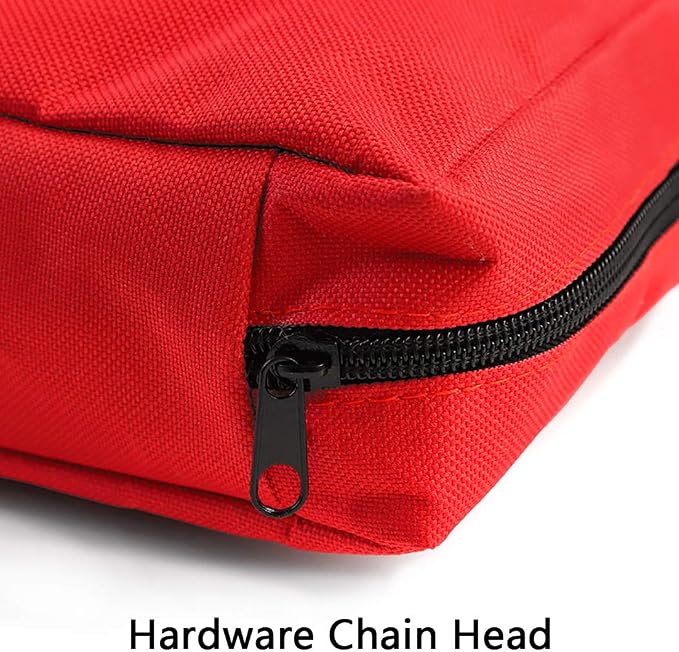 2 Pack Nylon First Aid Empty Kit,Compact and Lightweight First Aid Bag for Emergency at Home, Office, Car, Outdoors, Boat, Camping, Hiking(Bag Only) (2 Pack Red With Handles)