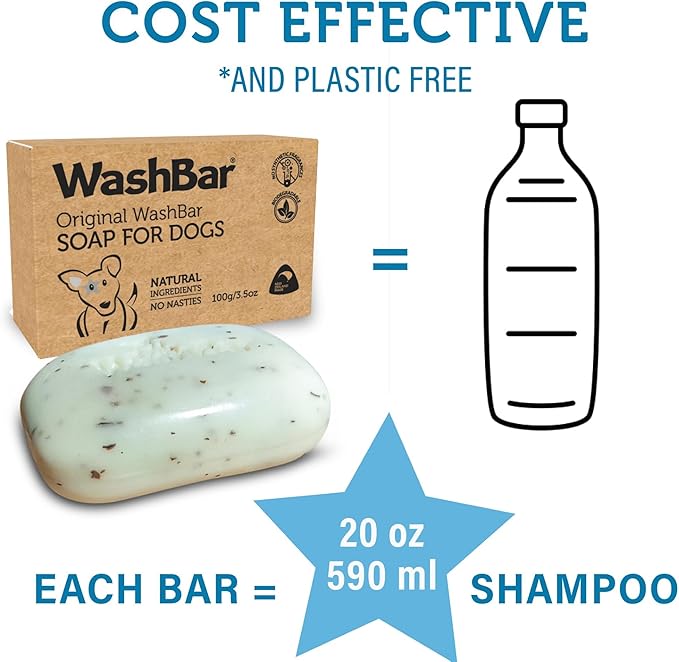 The Natural Dog Shampoo Bar Soap for Itchy Skin Relief - 3.5oz 100g - Dog Soap for Sensitive Skin with Manuka and Neem Oil to Ease Allergies and Itching