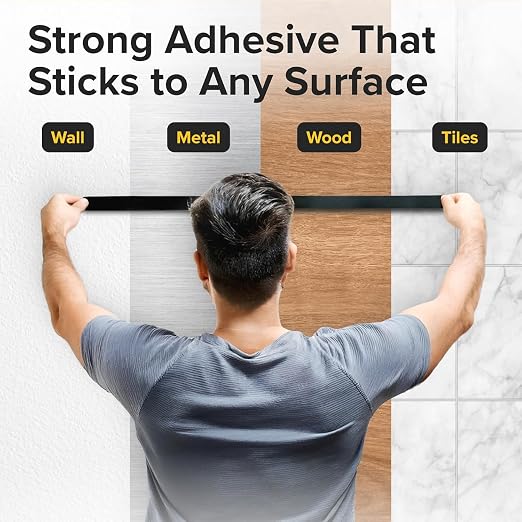 Super Sticky Magnetic Tape for DIY & Crafts, 20ft x 1/2in (6m x 1.25cm) | Strong Magnet Strip, Adhesive Backing, Easy to Cut & Mount, For Fridges, Whiteboards & More