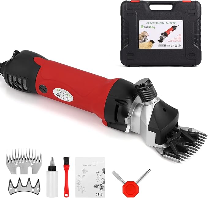 DUCKBOY Electric Sheep Clippers Heavy Duty, Professional 380W Shearing Machine for Sheep, Goats, Cattle Farm Livestock Pet, Large Thick Hair Dogs Grooming Trimmer